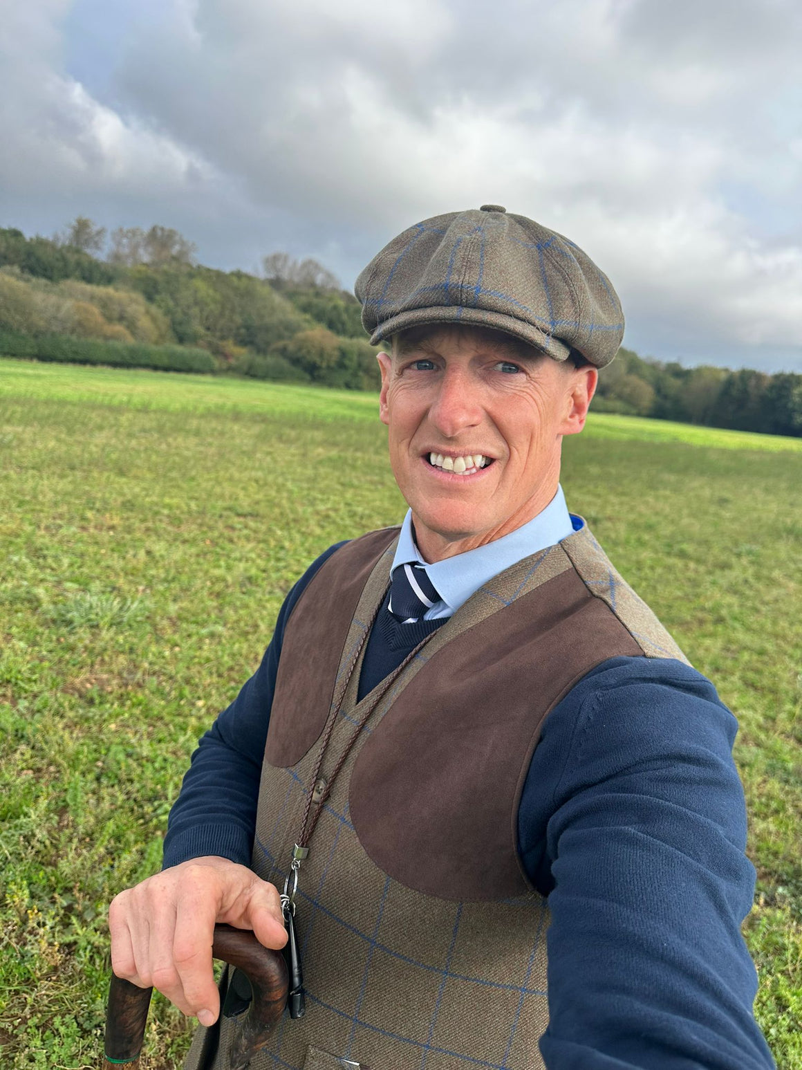 Luxury Alcantara Shooting Vest - Swaledale Tweed