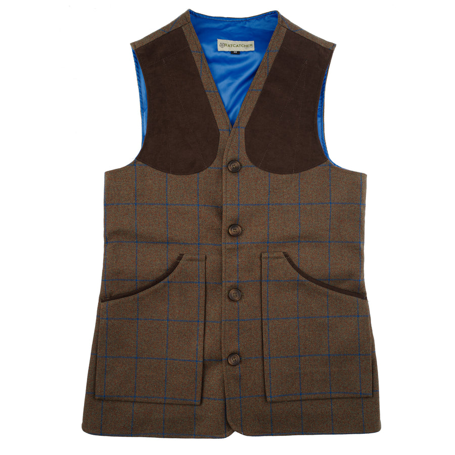 Luxury Alcantara Shooting Vest - Swaledale Tweed